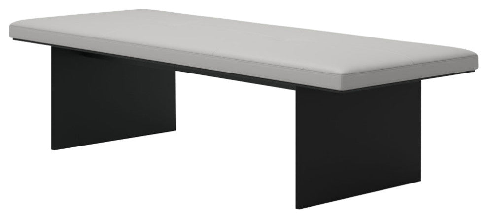 Chambers Bench, Pearl Gray Leather