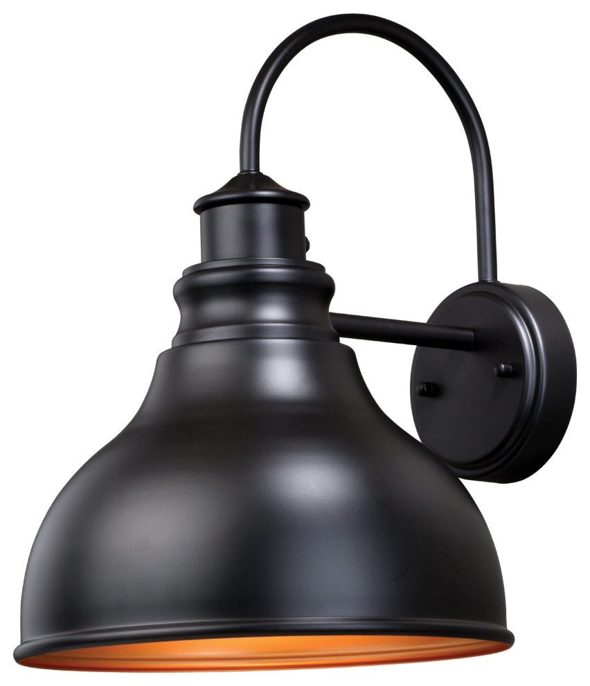 Delano 11-in Outdoor Wall Light Oil Burnished Bronze and Light Gold