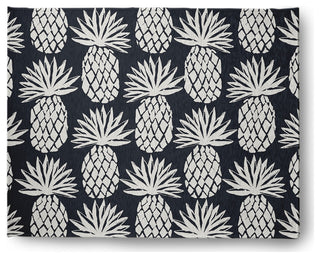 8' x 10' Pineapple Pattern Indoor/Outdoor Rug, Shark Blue