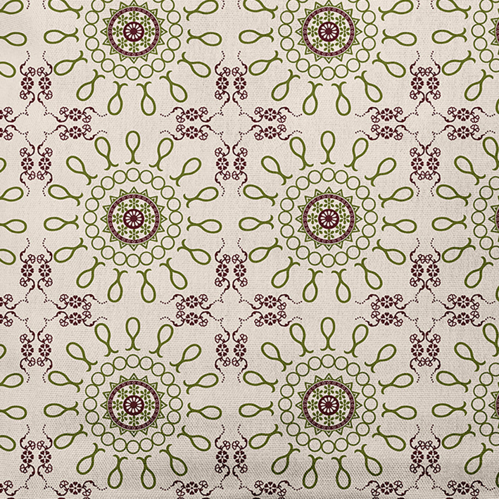 26" x 26" Sun Tile Decorative Throw Pillow, Olive