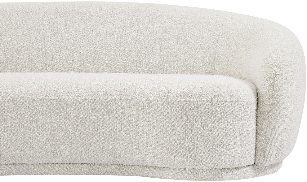 Hyde Boucle Fabric Upholstered, Cream, Sofa