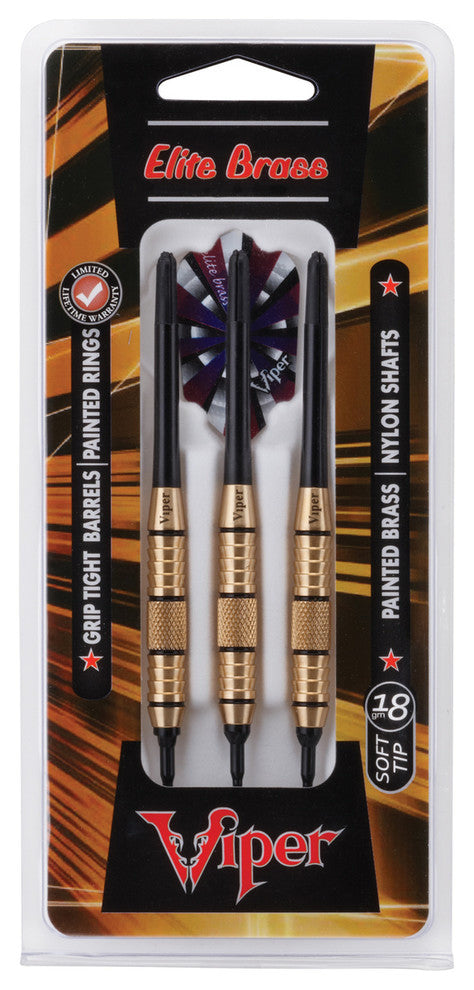 Viper Elite Brass Soft Tip Darts, 18 Grams