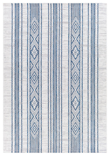Surya Eagean EAG-2351 6'7" Square Rug, Bright Blue/Navy/Pale Blue/White