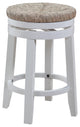 2-Pack 26" Swivel Counter Stool, White Frame