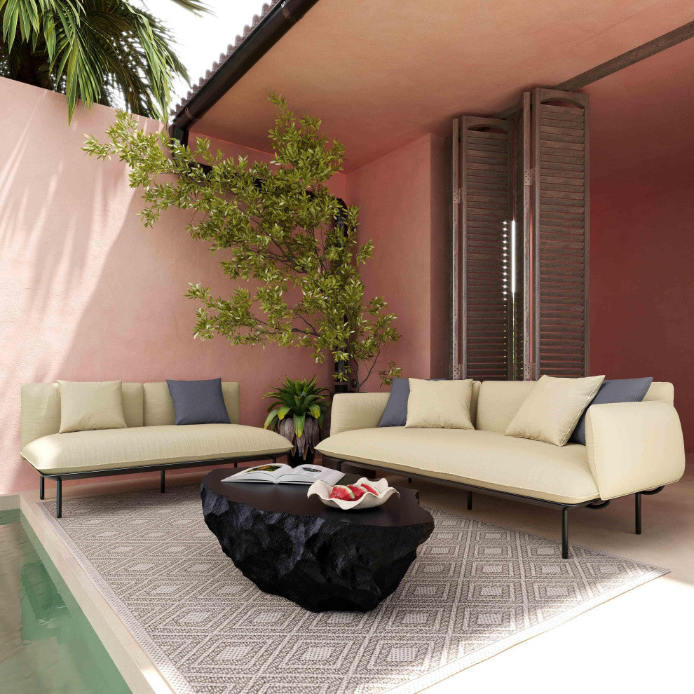 Katti  Outdoor Loveseat, Beige