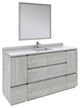 Fresca Formosa Modern 60" Ash Single Sink Bathroom Vanity Set, Faucet Fft3071ch