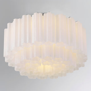 Crystorama Lighting Group ADD-321-WH Addis 7 Light 22"W Flush - Polished Chrome