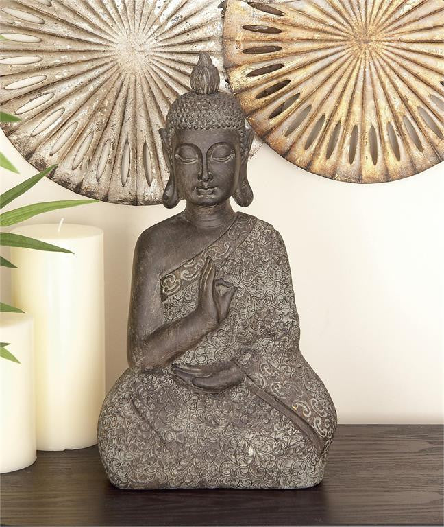 Brown Bohemian Buddha Sculpture
