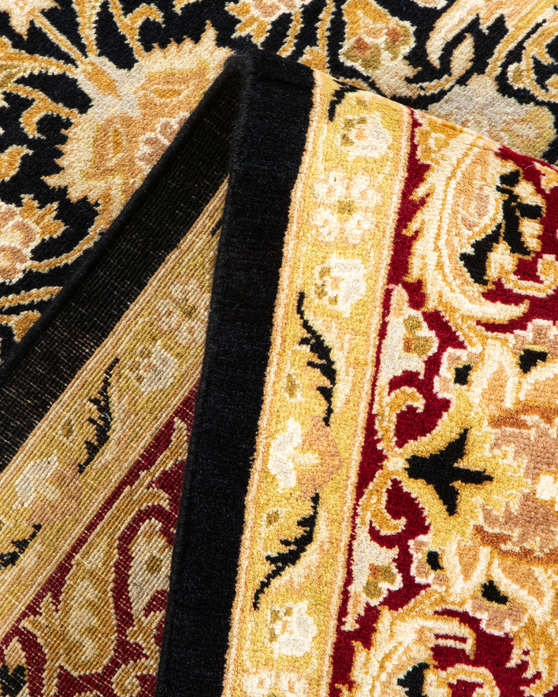 Mogul, One-of-a-Kind Hand-Knotted Area Rug Black, 4' 3" x 6' 5"