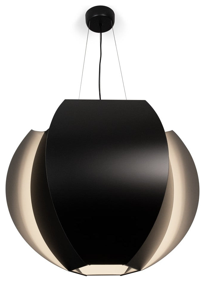Veris 34 Pendant, Brushed Rose Gold, 2700k Led