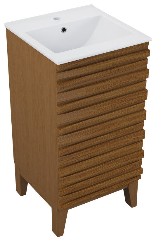 Cascade 18" Bathroom Vanity, Walnut