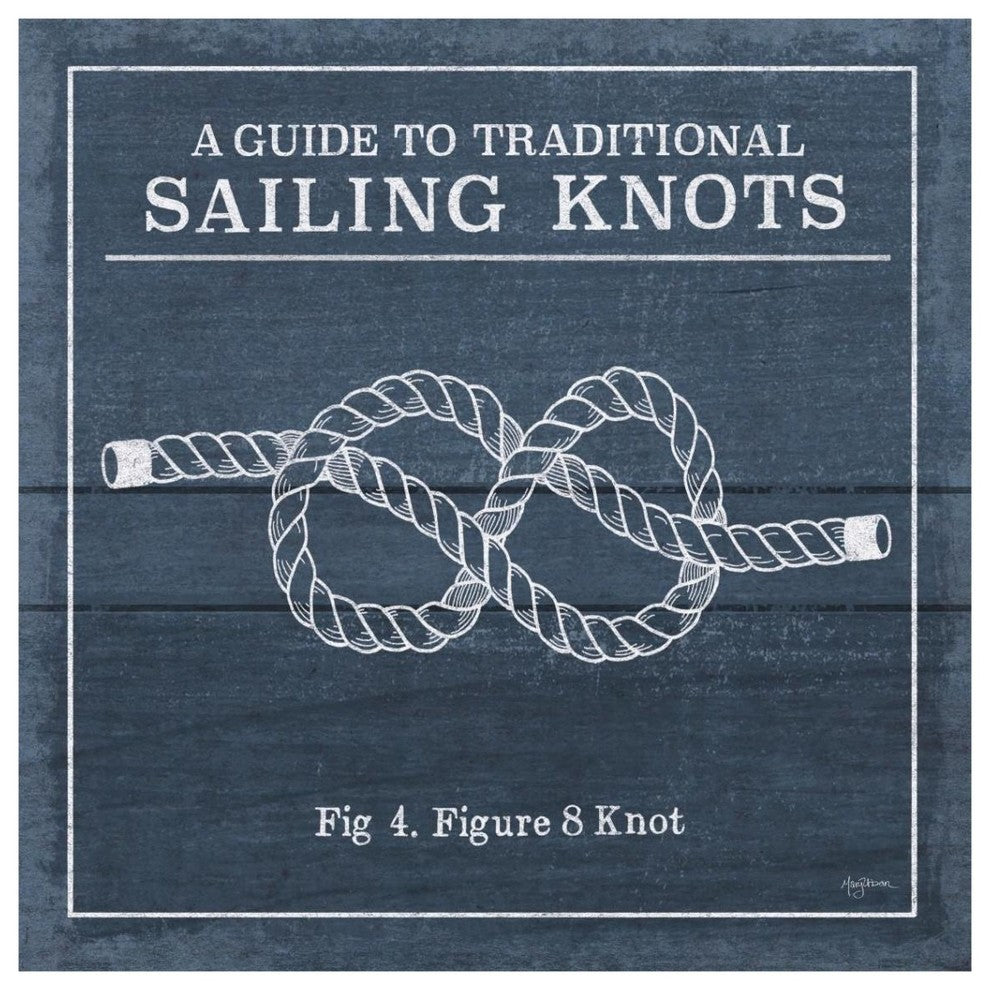 "Vintage Sailing Knots IV" Digital Paper Print by Mary Urban, 38"x38"