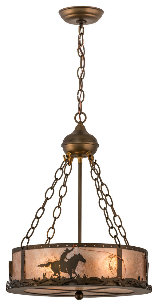 16W Cowboy & Steer Inverted Pendant