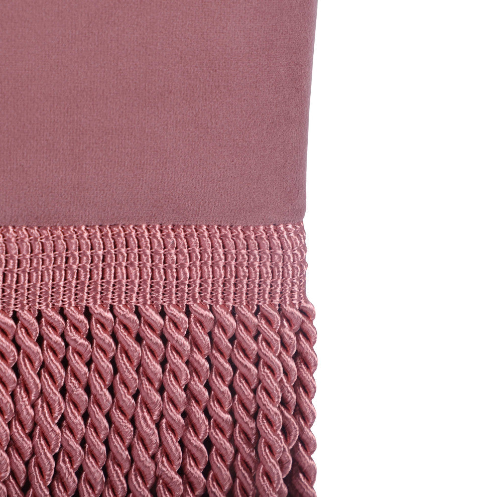 Fenn Mauve Velvet Ottoman