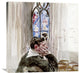 "Portrait of a Man In Church" Artwork, 30" x 30"