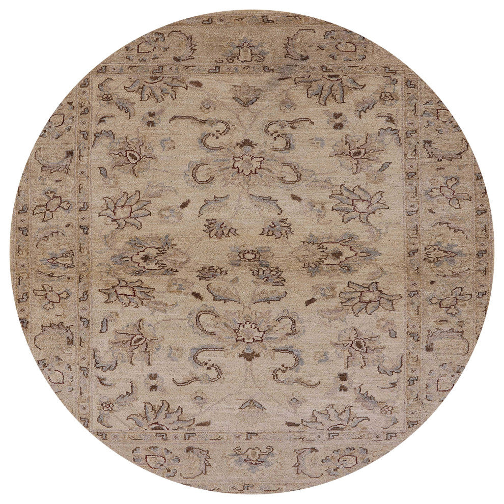 Ahgly Company Indoor Round Mid-Century Modern Area Rugs, 7' Round
