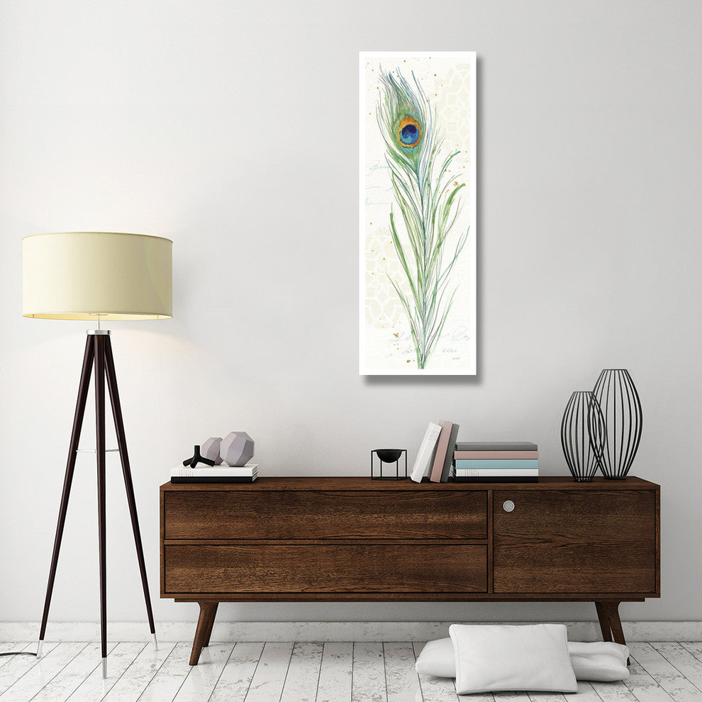 "Peacock Garden VI" Digital Paper Print by Anne Tavoletti, 20"x56"