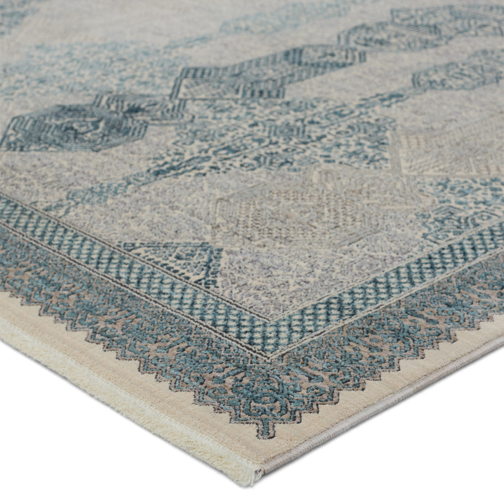Jaipur Living Beaumont Trellis Blue/ Tan Runner Rug 3'X8'