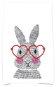 What's Up Bunny?, Holiday Animal Print Hand Towel, Red