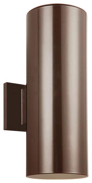 Outdoor Cylinders 2-Light Outdoor Wall Lantern, Bronze