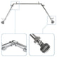 Ornament Bay Window Curtain Rod, 20"-36", 38"-72", Satin Nickel