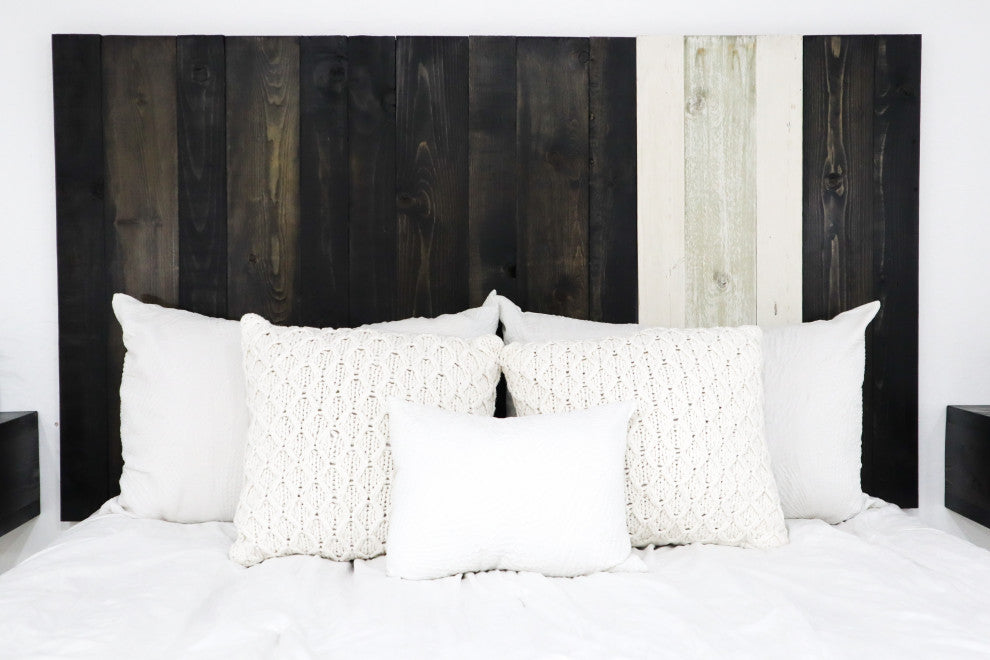 Handcrafted Headboard, Hanger Style, Noir Mix, Cal King