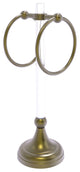 Pacific Grove 2 Ring Vanity Towel Ring with Groovy Accents, Antique Brass