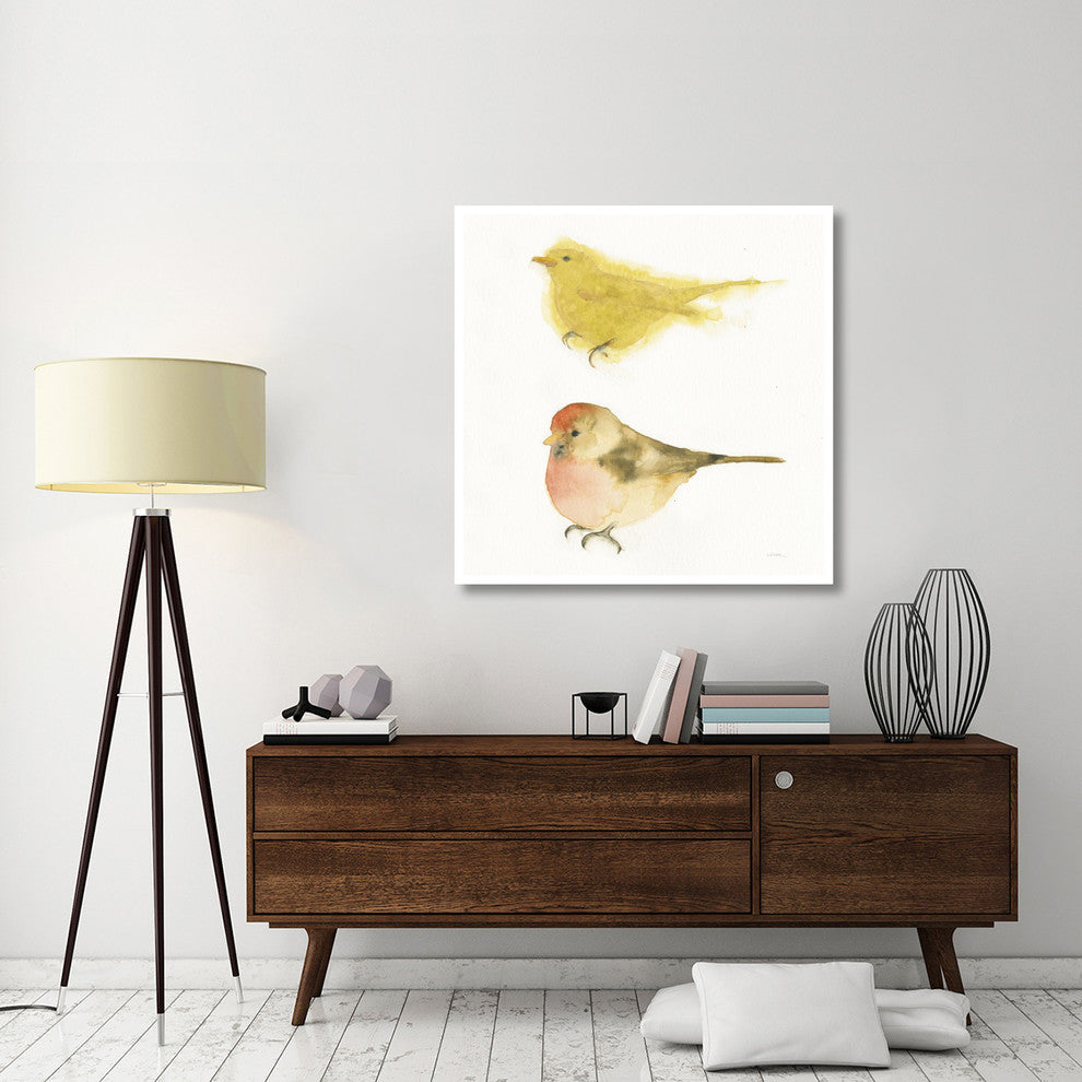 "Watercolor Birds I Sq" Digital Paper Print by Shirley Novak, 42"x42"