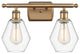 Innovations 516-2W-BB-G652-6 2-Light Bath Vanity Light, Brushed Brass
