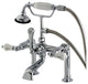 Aqua Vintage Deck Mount Clawfoot Tub Faucet, Polished Chrome