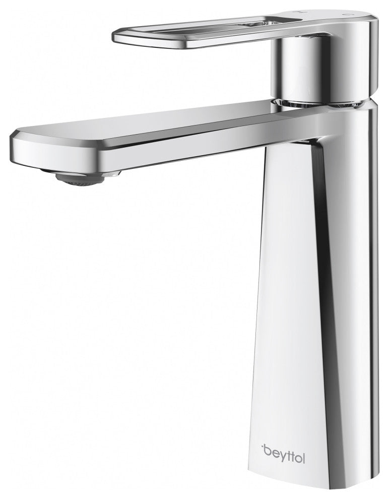 Single Handle Brass Bath Faucet, Supply line, Polish Chrome