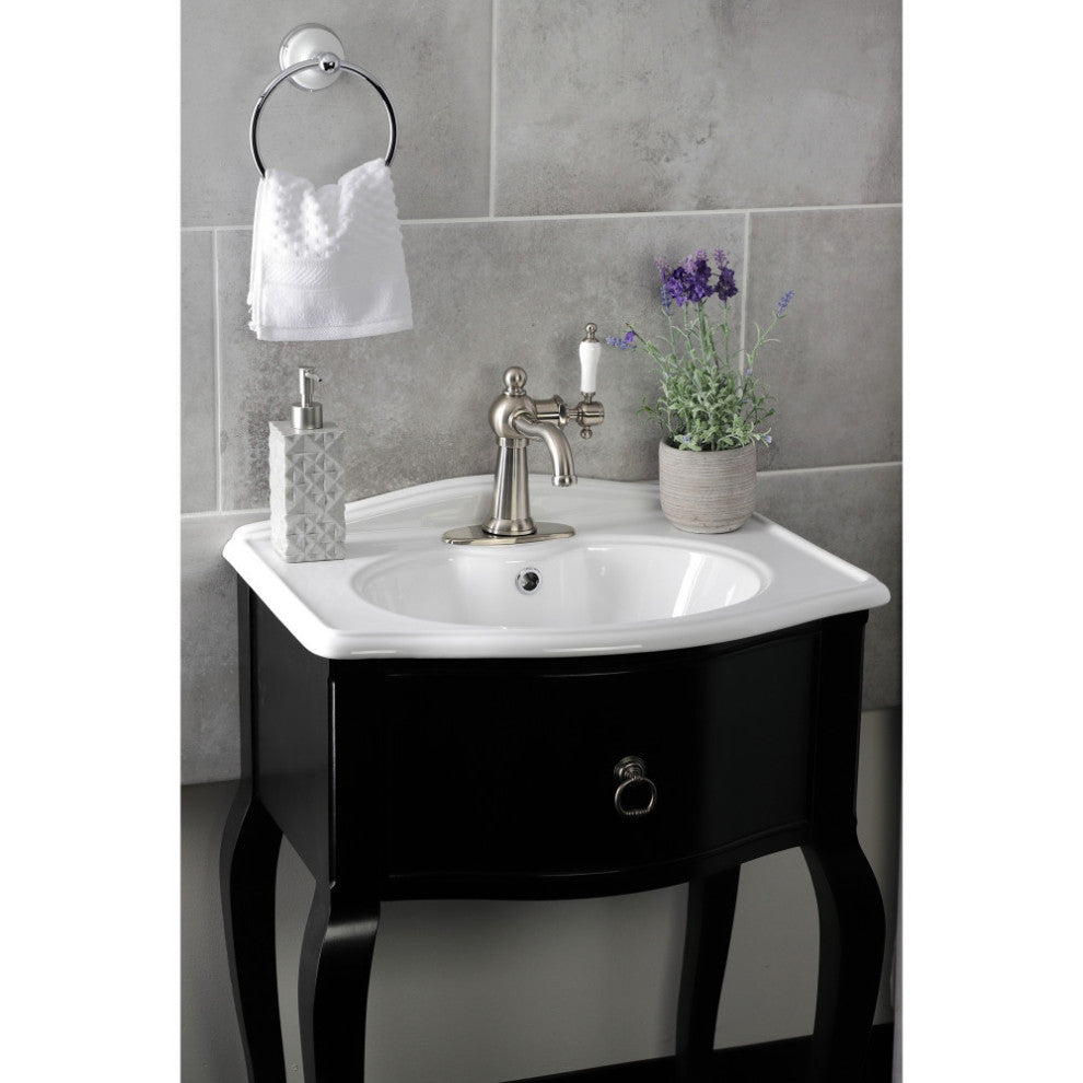 KSD154KLBN Single-Handle Bathroom Faucet With Push Pop-Up, Brushed Nickel