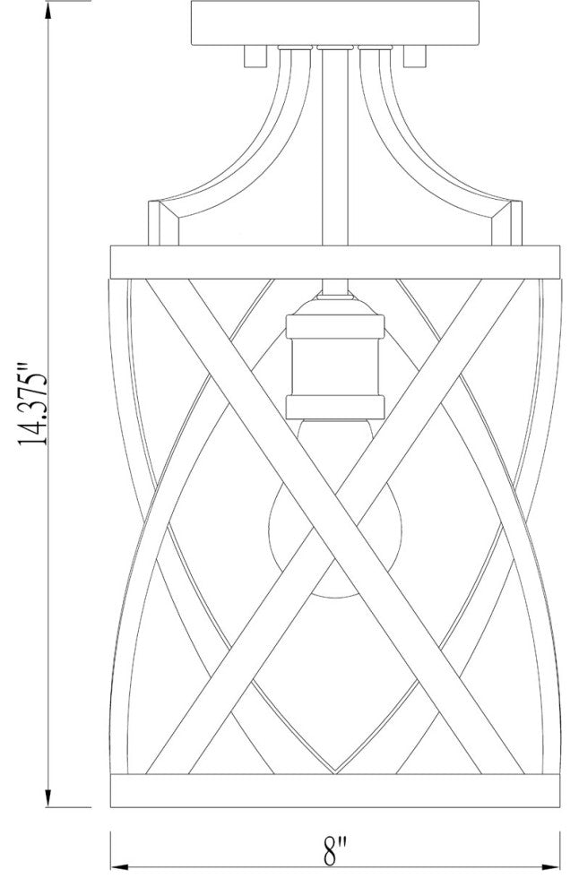 Zlite 481F1-MB-BN 1-Light Flush Mount, Other