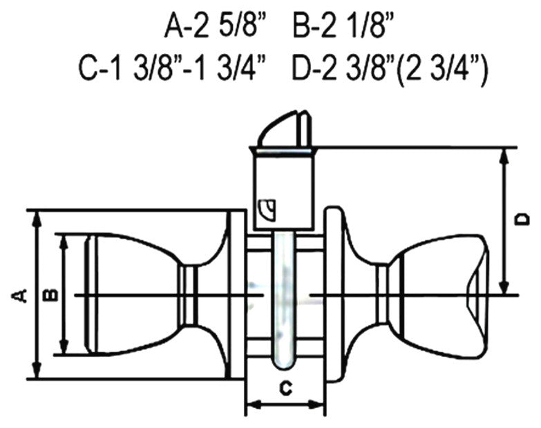 Round Door Knob, Satin Nickel, Privacy