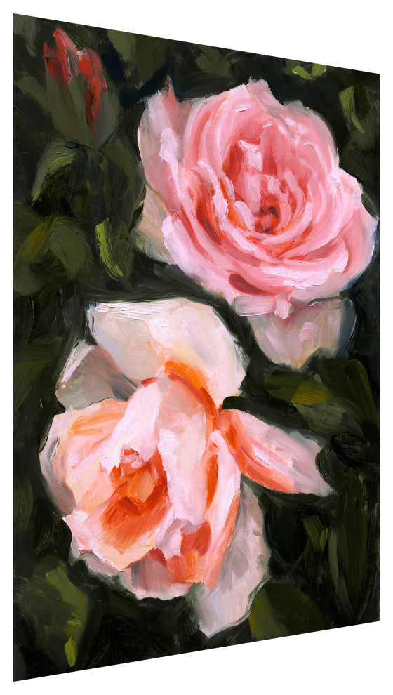 "Ethereal Roses" Frameless Reverse Printed Tempered Art Glass Wall Art, Tmp-210784-4832