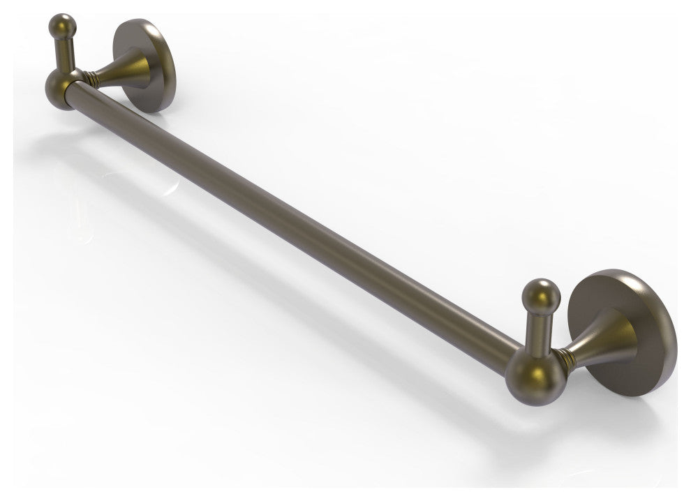 Shadwell 30" Towel Bar with Integrated Hooks, Antique Brass