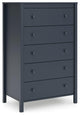 Simmenfort Navy Blue Chest of Drawers