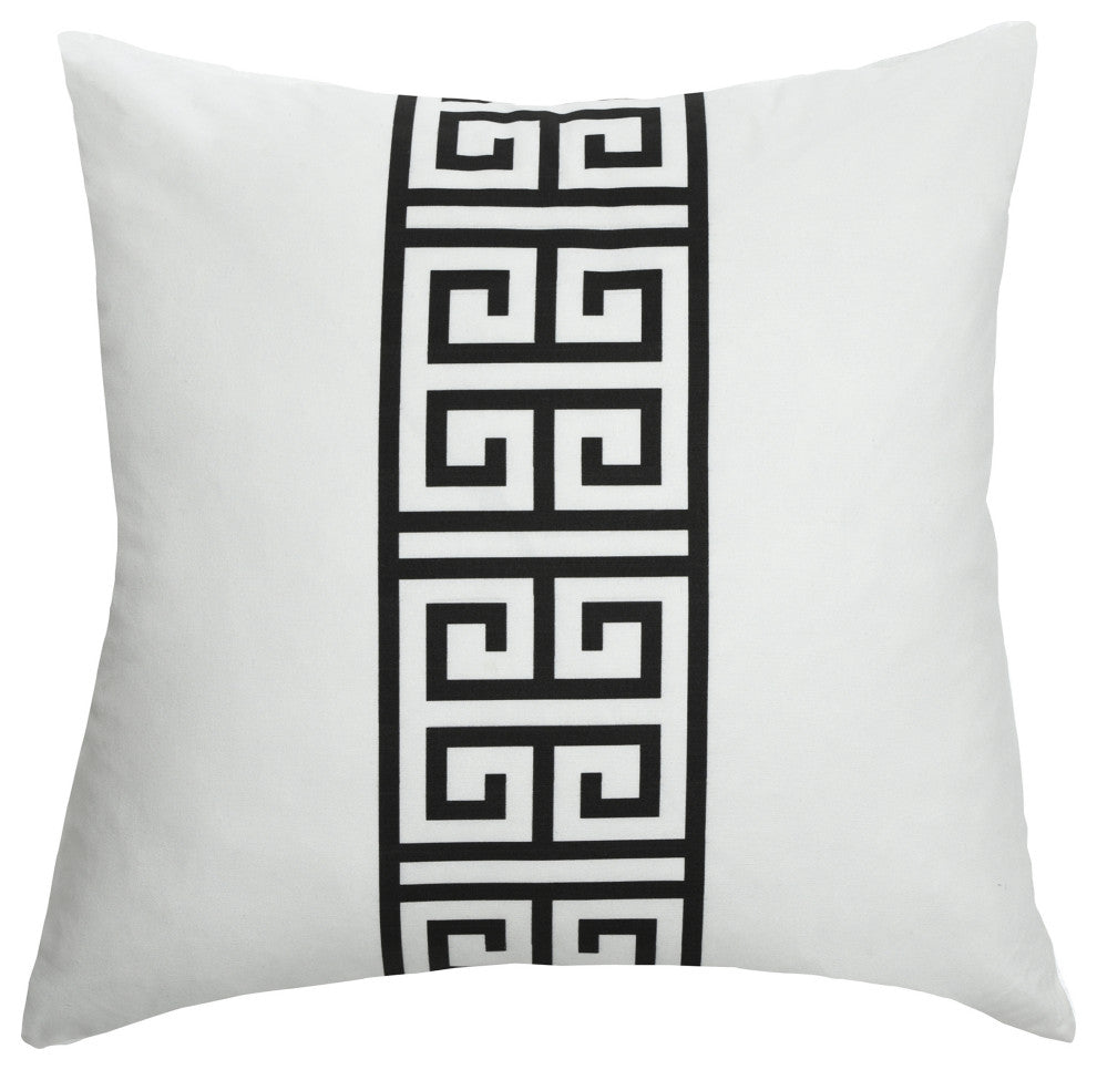 Dann Foley Square Linen Cushion Greek Key Upholstery DFS10016DS