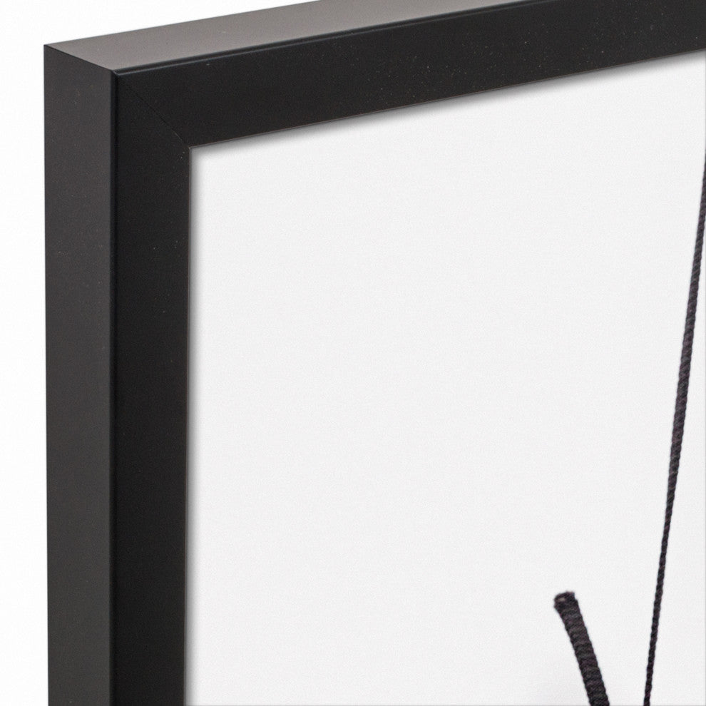 Black and White Vintage Camera 16x20 Black Framed Canvas