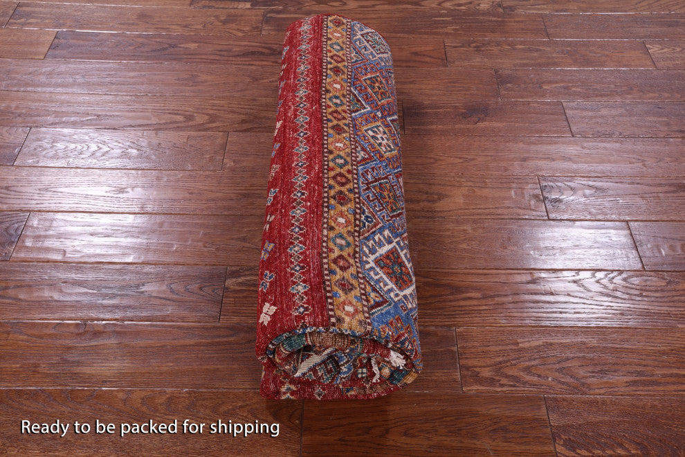 5' 7" X 7' 10" Super Kazak Khorjin Hand Knotted Rug - Q12926