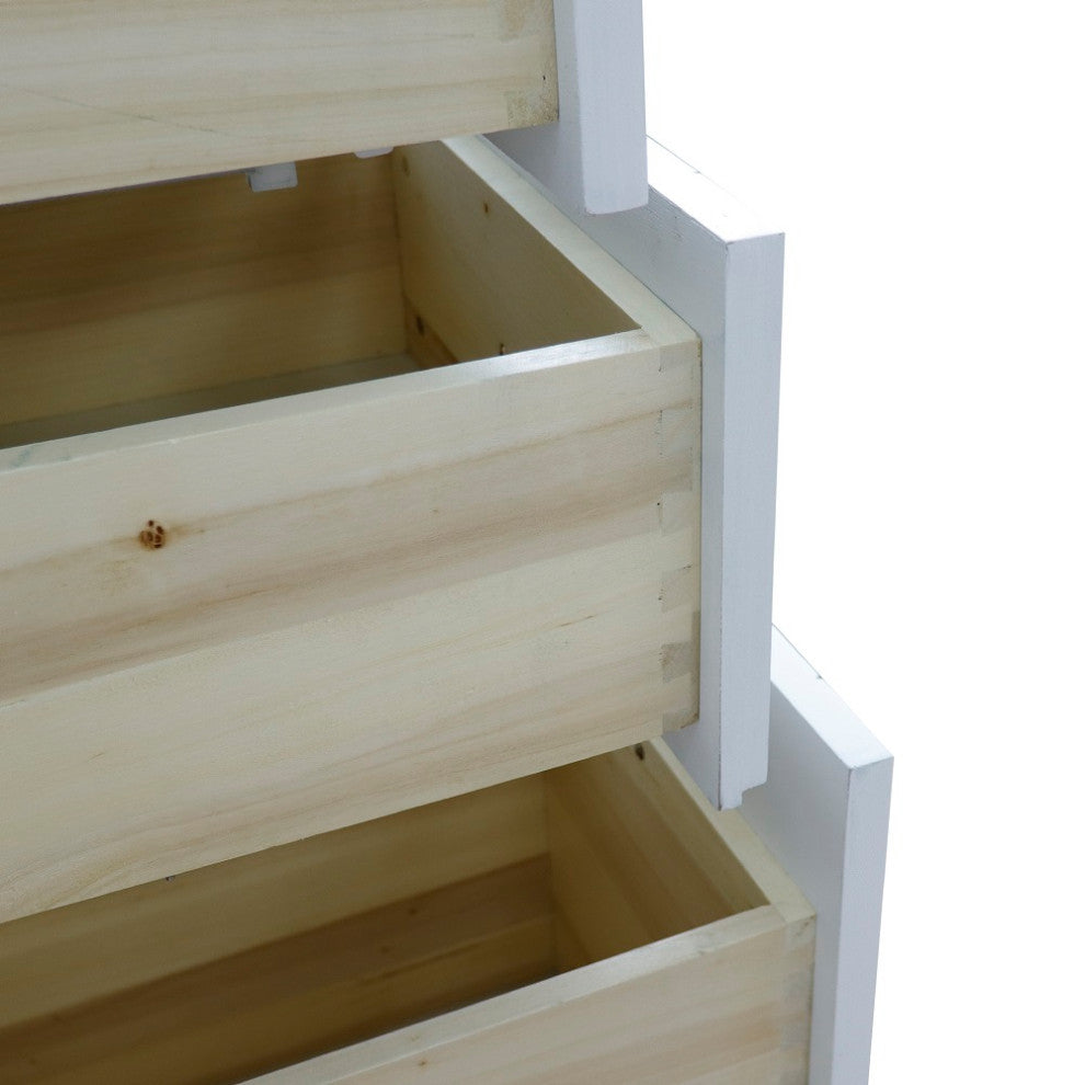 61" Single Sink Vanity, White Finish And Gray Granite And Rectangle Sink