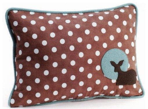 Pillow Decor - Fawn Polka Dot Decorative Throw Pillow