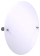 Carolina Crystal Frameless Oval Tilt Mirror with Beveled Edge, Matte Gray