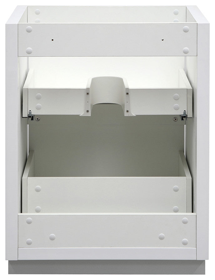 Valencia Free Standing Modern Bathroom Cabinet, Glossy White, 24"