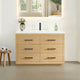 Sigrid Bathroom Vanity, White Oak, 48", No Mirror