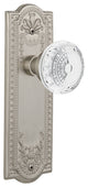 Meadows Plate Double Dummy Crystal Meadows Knob, Satin Nickel, MEACME