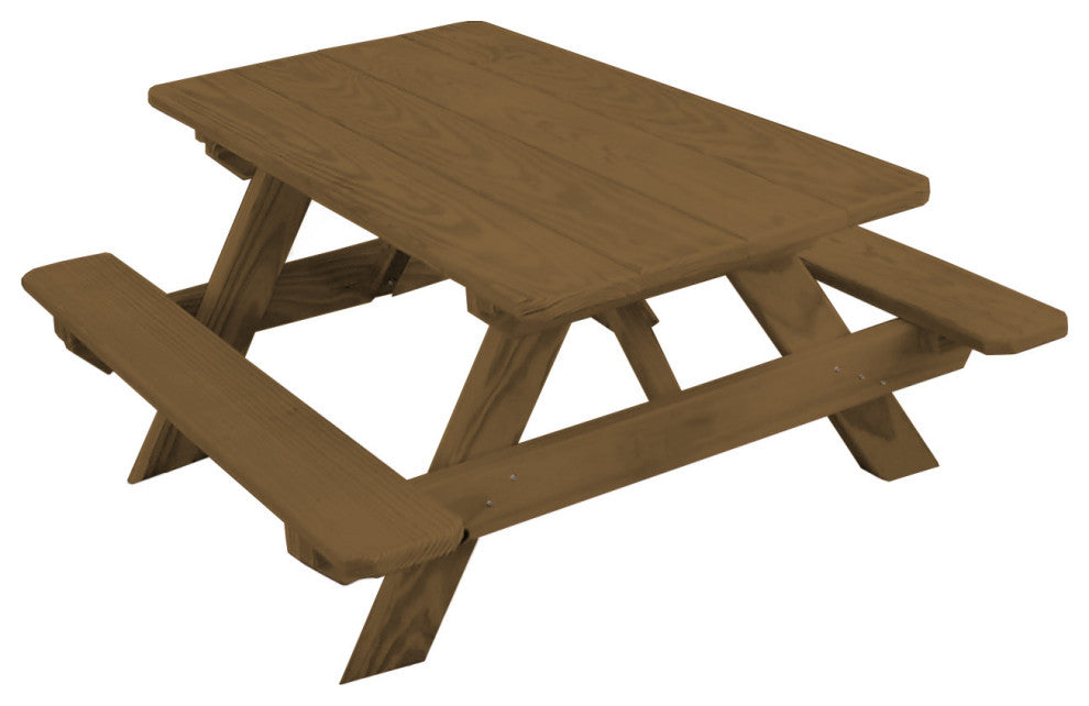 Pine Kid's Picnic Table, Mushroom Stain