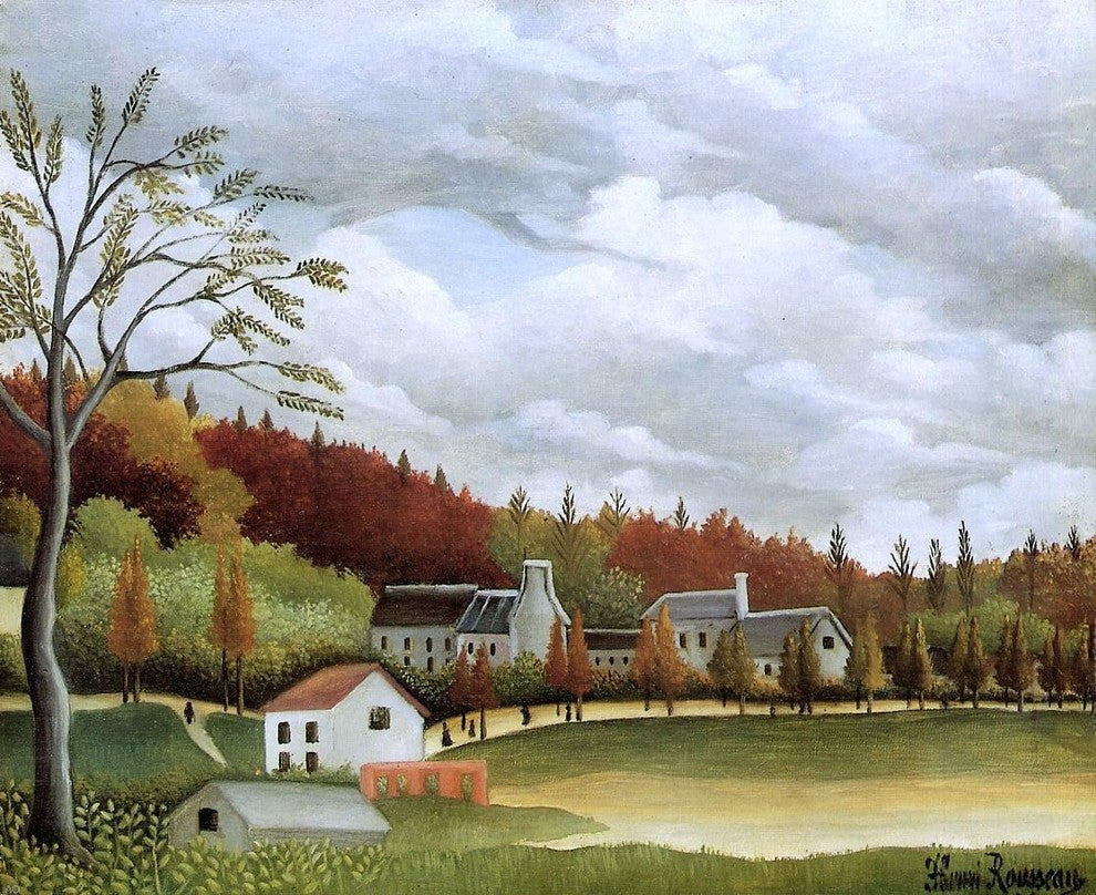 Henri Rousseau View of Bievre-sur-Gentilly, 20"x25" Wall Decal