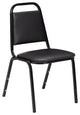 NPS 9100 Vinyl Stack Chair, Black Seat/Black Sandtex Frame