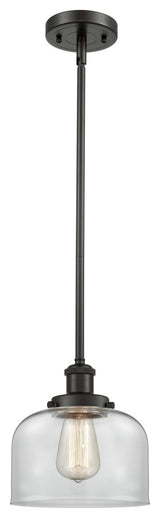 Large Bell 1-Light Pendant, Oil Rubbed Bronze, Clear